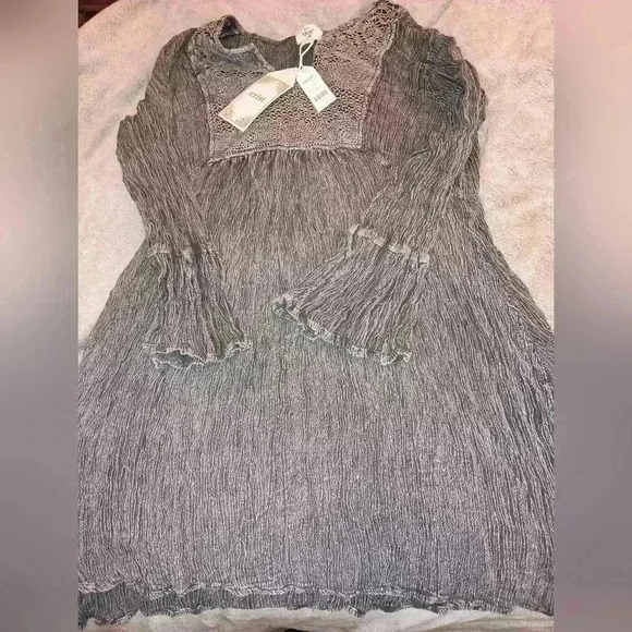 NWT EXIST Bell sleeves Gray dress (#72) - Picture 1 of 9
